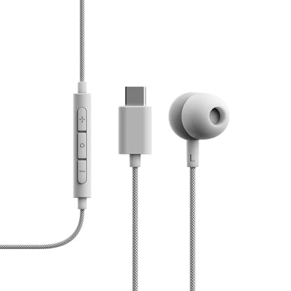 Sudio V3 Essential Wired Earbuds | in Ear Headphones with Cable and USB-C Connector | Tangle-Resistant Braided Cable | Built-in Microphone | IPX4 Water Resistant | No Charging Needed | (White) - color: White
