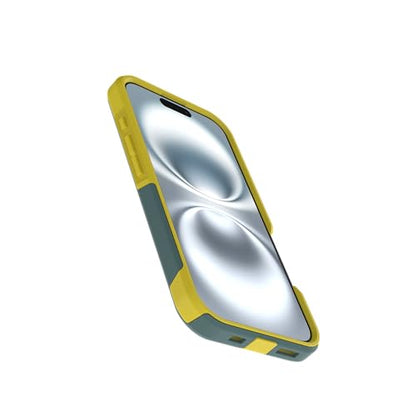 OtterBox iPhone 16 (Only) - Commuter Series MagSafe Case - Ocean Sunrise (Green & Yellow) - Built-in Magnets - Slim & Tough - Pocket-Friendly - with Port Protection - color: Green & Yellow, style: iPhone 16