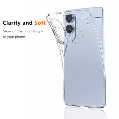TENOC Phone Case for Samsung Galaxy S25 Edge, Clear Case Shockproof Protective Bumper Slim Cover - color: Clear, size: S25 Edge