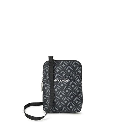 Baggallini RFID Bryant Pouch - color: Black Diamond Print