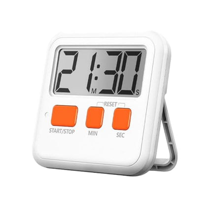 Digital Timer, LCD Display with Adjustable Volume Alarm, Countdown and Countup Modes, Strong Magnet and Foldable Stand, Battery Operated for Kitchen Study Gym and Daily Time Management - color: A
