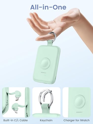 RORRY CharmGo Portable Charger, 10000mAh 20W Fast Charging Power Bank - color: Green
