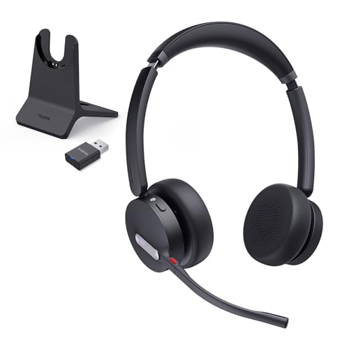 Yealink WH64 Hybrid DECT Dongle & Bluetooth Wireless Headset for Work - style: WH64 Hy-Dual with Stand