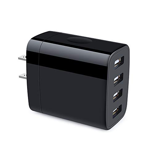 iPhone Charger Block, 4.8A Multi Port USB Wall Charger Plug Power Adapter - color: all black