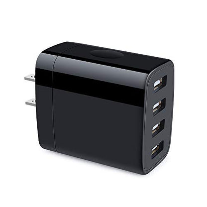 iPhone Charger Block, 4.8A Multi Port USB Wall Charger Plug Power Adapter - color: all black