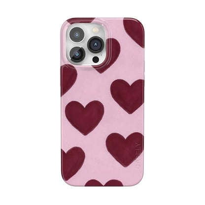 Casely iPhone 14 Pro Case | Whole Lotta Love | Plum Hearts | Compatible with MagSafe | Classic Ultra Slim Design - color: Whole Lotta Love | Plum Hearts, size: iPhone 14 Pro