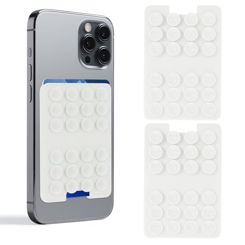 Classic - 2PCS Silicone Suction Phone Case Adhesive Mount(white) - color: White