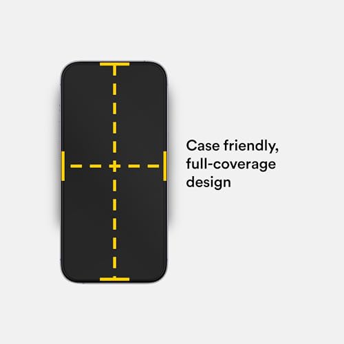 BodyGuardz Pure 3 Privacy Screen Protector for iPhone 15 Pro Max/iPhone 15 Plus, 2-Way Privacy Technology With Durable 9H Anti-Spy Tempered Glass, Easy Installation, Case-Friendly