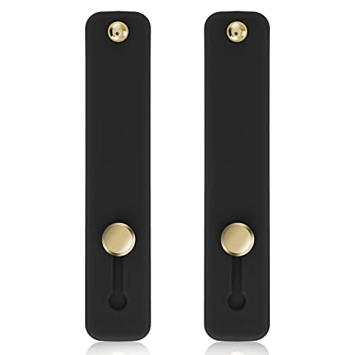 WLLHYF 2Pcs Phone Loop Finger Holder, Silicone Phone Grip (2pcs-Black)
