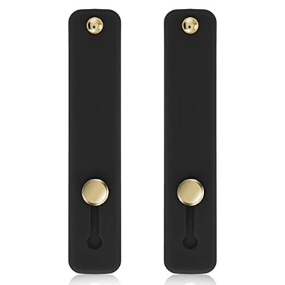 WLLHYF 2Pcs Phone Loop Finger Holder, Silicone Phone Grip (2pcs-Black)