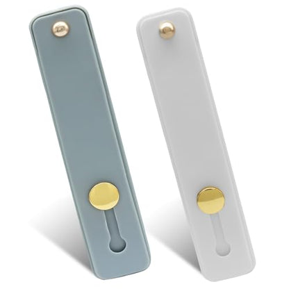 2 Pack 3.9 Inch Phone Loop Finger Holder (Grey & White) - color: Grey & White