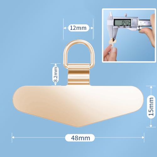 TENOC Metal Phone Tether Tab, 2Pcs, Gold - color: Gold