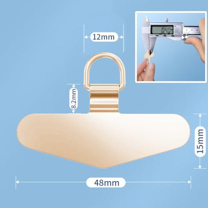 TENOC Metal Phone Tether Tab, 2Pcs, Gold - color: Gold