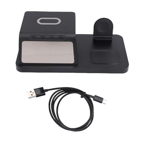15W Fast Charging Station, Multifunctional Wireless Charger, Portable Charger Base for Phone, Watch & Earbuds, Support 3 Devices Charging