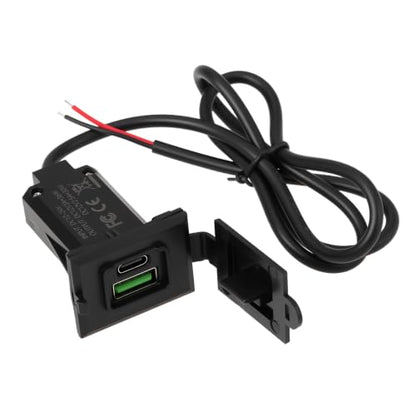 1 Pack Car USB Type-C Dual Port 36W Fast Charging QC3.0 PD 30W 12/24V for Vehicles