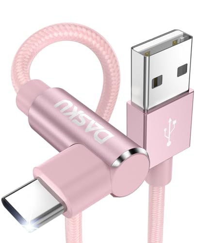 Right Angle USB C Cable [2Pack 10FT] 60W USB A to USB C Cable 90 Degree - color: Pink, size: 10FT, style: USB A to USB C