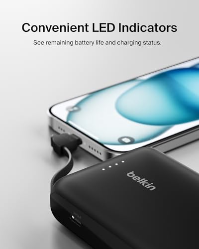 Belkin 10000mAh 20W USB C Power Bank, Portable Charger for iPhone & iPad - color: Black, style: 10K mAh
