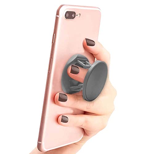 Phone Grip and Stand, Universal Expandable Phone Holder for Smartphones (Gray) - color: Gray