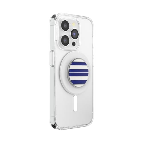 PopSockets Phone Grip for MagSafe, Magnetic Holder- Nautical Stripe - color: Nautical Stripe, style: MagSafe