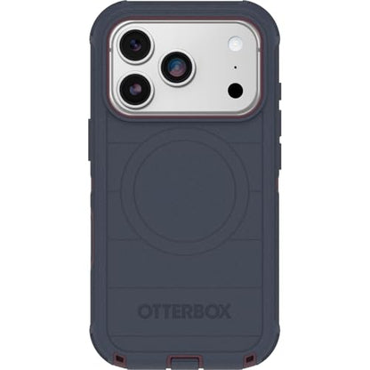 OtterBox iPhone 17 Pro (Only) - Defender Series Case - Indigo Tulip (Blue & Purple) - Snaps on MagSafe - Tough - Rugged & Durable - color: Indigo Tulip (Blue & Purple), style: iPhone 17 Pro