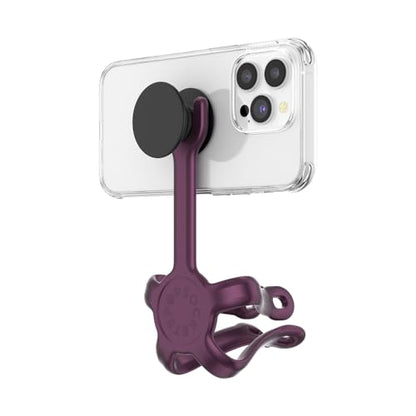 PopSockets Flexible Phone Mount & Stand, Red - Metallic Red Red Wine - color: Red Wine