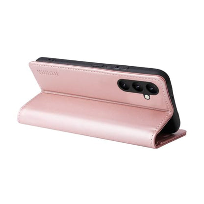 Compatible with Samsung Galaxy A25 Wallet Case PU Leather Flip Folio Case with Card Holder Magnetic Closure Shockproof Protective Phone Cover Rose Gold - color: Rose Gold, size: Samsung A25