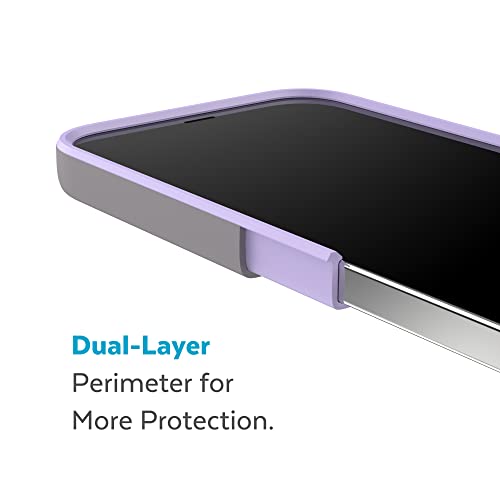 Speck Clear iPhone 14 Pro Max Case - Drop Protection with Scratch Resistant Dual Layer Slim Phone Case for 6.7 Inch iPhones 14 Pro Max - Anti-Yellowing & Anti-Fade Case - Amethyst Purple GemShell - color: Amethyst Purple/Clear