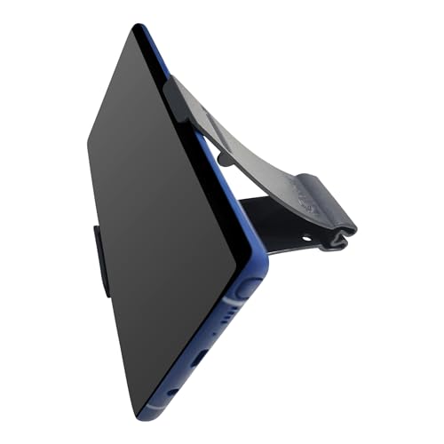 Gator Grip Phone Stand - Cell Phone Holder Stand for Desk Nightstand Kitchen - Compatible with iPhone, Android and Most Smartphones up to 6.8" on Width of Phone (Black) - color: Black