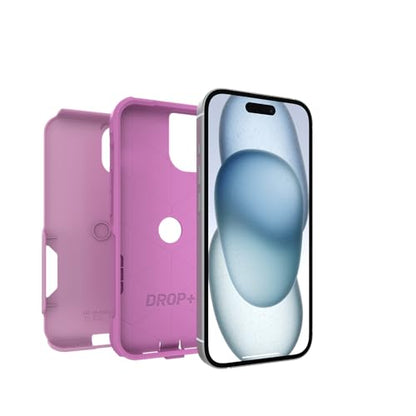 OtterBox iPhone 17e, 16e, 15, 14, & 13 Commuter Series Case - Run Wildflower (Pink), Slim & Tough, Pocket-Friendly, with Port Protection - color: Pink