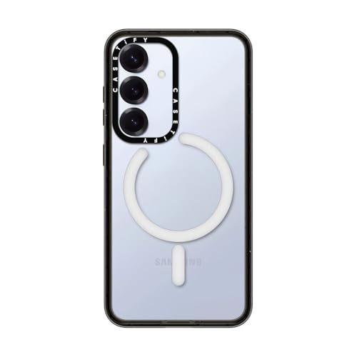 CASETiFY for Galaxy S25 Case - Impact Magnetic Clear Black | Wireless charging and MagSafe compatible | 8.2 ft. 4X Military Grade Drop Protection | Black - color: Clear Black, size: Galaxy S25 (6.2")