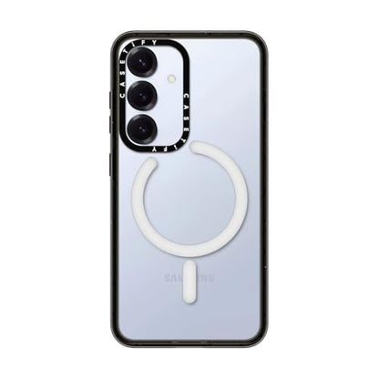 CASETiFY for Galaxy S25 Case - Impact Magnetic Clear Black | Wireless charging and MagSafe compatible | 8.2 ft. 4X Military Grade Drop Protection | Black - color: Clear Black, size: Galaxy S25 (6.2")