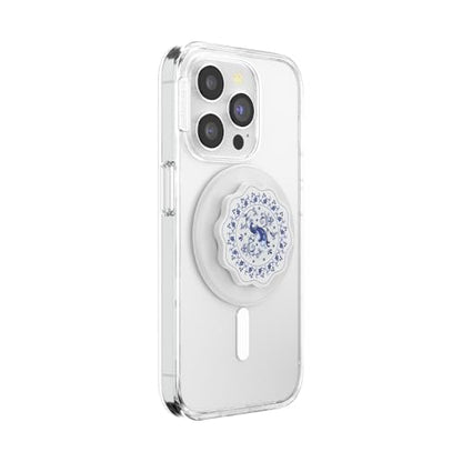 PopSockets Phone Grip for MagSafe, Magnetic Holder- Peacock Saucer - color: Peacock Saucer, style: MagSafe