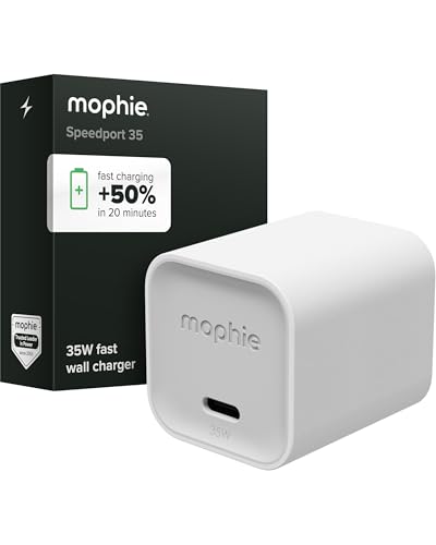 Mophie Speedport 35 GAN USB-C Charger Block - 35W Fast Wall Charger, 1× USB‑C PD Port, Compact Foldable Prongs, Made with Recycled Materials, for Smartphones, Tablets, Headphones - style: 35W