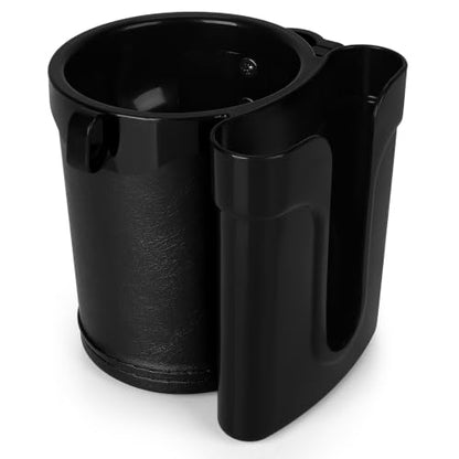 Accmor 3-in-1 Bike Cup Holder with Cell Phone Keys Holder, Bike Water Bottle Holders, Universal Bar Drink Cup Can Holder for Bicycles, Motorcycles, Scooters - color: Black-New Style