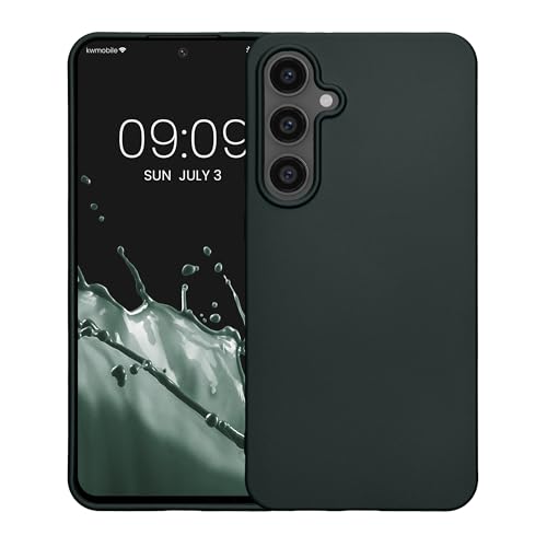 kwmobile Case Compatible with Samsung Galaxy S24 FE Case - Soft Slim Metallic TPU Silicone Cover - Metallic Teal - color: metallic teal, size: Galaxy S24 FE