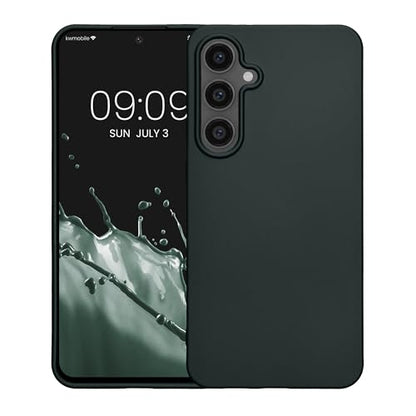 kwmobile Case Compatible with Samsung Galaxy S24 FE Case - Soft Slim Metallic TPU Silicone Cover - Metallic Teal - color: metallic teal, size: Galaxy S24 FE