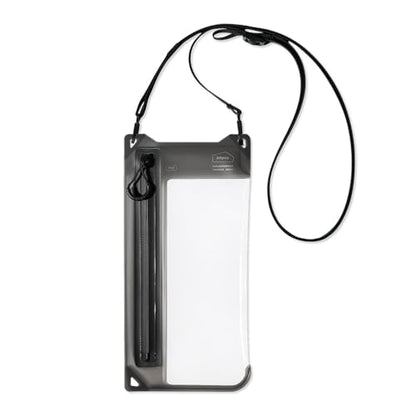 bitplay AquaSeal IPX8 2 Way Waterproof Phone Pouch, Outdoor Dry Bag with Adjustable Lanyard for Universal Phone Case, Horizontal and Vertical Wear, Translucent Black - color: Translucent Black