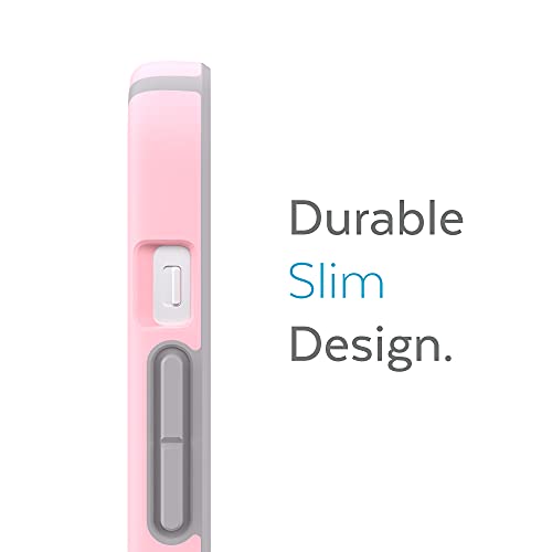 Speck iPhone 13 Case - Drop Protection & Scratch Resistant, Built for MagSafe for iPhone 13 Cases - Dual Layer Case, Slim Design Case for iPhone 13 - Rosy Pink, Cathedral Grey CandyShell Pro - color: Rosy Pink/Cathedral Grey
