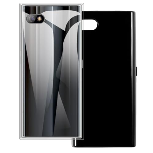 2-Pack TPU Case for Unihertz Titan Slim - Clear+Black | 4.2" Soft Flexible Gel Cover, Shockproof Anti-Scratch Protective Phone Bumper - color: Clear+Black