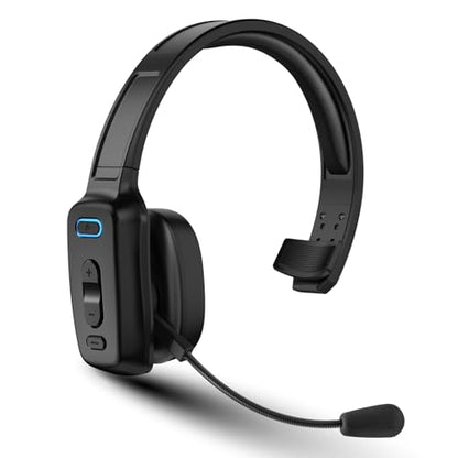 Trucker Bluetooth Headset, 60-Hour AI Noise-Canceling Mic for Driving