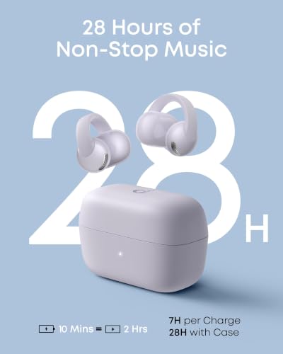 Soundcore C50i by Anker Open Ear Earbuds, Clip On Earbuds, Clip Headphones - color: Purple