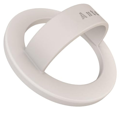 Anteel Magnetic Silicone Ring Grip Phone Holder, Strong Magnetic Attraction, Comfy and Portable, Removable Finger Loop Grip for Magsafe Phone Case (Stone) - color: Stone