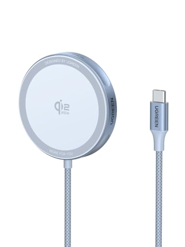 UGREEN 25W Magflow Fast Wireless Charger Pad, Magsafe Qi2 Certified Charging Mat for iPhone 17/16/15/14/13/12 Series AirPods, Compact Slim Travel-Friendly Design