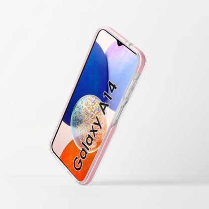 Dumkery Cute Phone Case for Samsung Galaxy A14 5G, Bow Aesthetic Pattern Galaxy A14 4G Cases, Soft Clear TPU Shockproof Bumper Cover for Girls Women, Pink - size: Samsung Galaxy A14