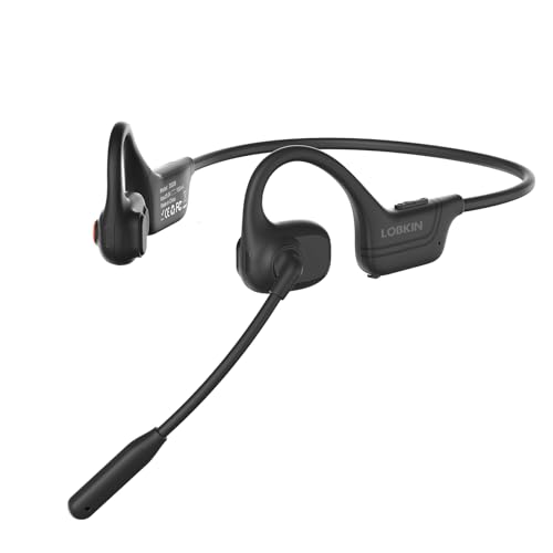 LOBKIN Open Ear Bluetooth Headphones with Noise Cancelling Mic - color: Black