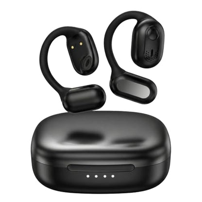 Bluetooth Headphones Wireless Earbuds 360hrs Playtime Wireless Charging Case Digital Display Sports Ear Buds with Earhook Deep Bass IPX7 Waterproof Tablet Over-Ear Earphones for TV Phone Laptop Black