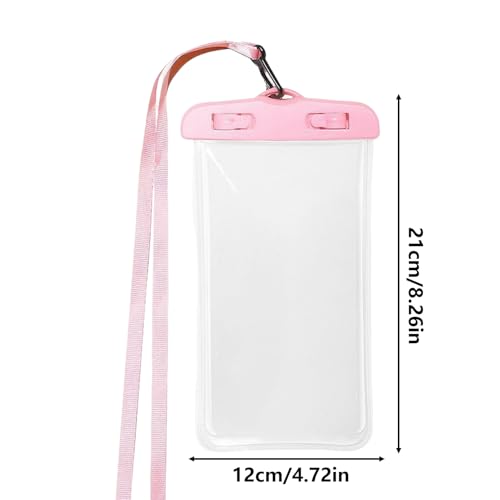 Waterproof Phone Pouch Touchscreen Protector Pinks | with Lanyard Waterproof Phone Case Swimming for Beach Pool Underwater Snorkeling Swimming Kayaking Rafting - color: Pinks