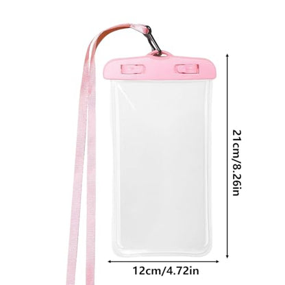 Waterproof Phone Pouch Touchscreen Protector Pinks | with Lanyard Waterproof Phone Case Swimming for Beach Pool Underwater Snorkeling Swimming Kayaking Rafting - color: Pinks