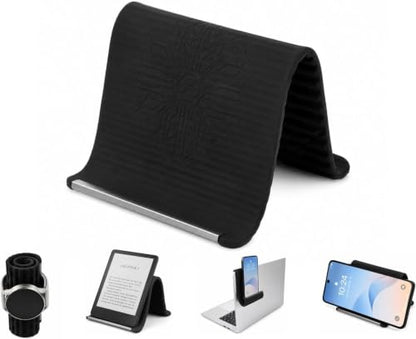 Silicone Phone Holder, 7.9In Flexible Bendable Phone Stand, Black - color: Black