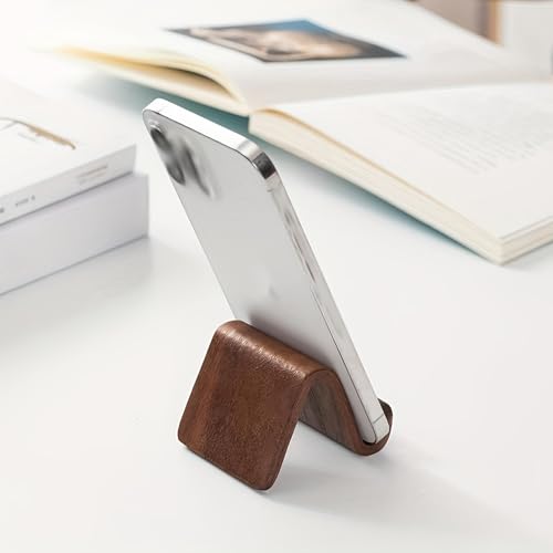 Mini Wooden Chair Phone Stand, Creative Foldable Desktop Smartphone Holder, Portable Aesthetic Cell Phone Cradle for Desk, Office, and Bedside Table Decor, 1 Pack